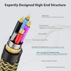 AA AUDIO ACCESSORY Gold Series Star Quad XLR Cables 3.3ft, Neutrik Connectors, 19AWG Microphone Cable, Kevlar-Reinforced Nylon Braided Handmade Mic Cable, 100% Coverage OFC Braid and Al-Foil Shielding