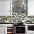 Vamos Tile 100-Piece Glossy Ice Green Peel and Stick Backsplash Tile,3''x6'' PVC Subway Tile with White Grout,Stick on Backsplash for Kitchen/Bathroom/Fireplace