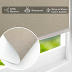 COOLWINDS Motorized Blinds with Remote Cordless Automatic Motorized Shades Custom Blinds for Windows Smart Curtains Compatible with Alexa Google Home(Blackout Sweet Latte,W39 x H72in)