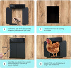 CKAIJHIEG Chicken Coop Door, Automatic Chicken Coop Door Opener, Large LCD Display with Timer & Light Sensor, Anti-Pinch Protection