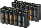Storacell AA-12 Battery Storage Caddy and Dispenser (Pack of 2), Black, Holds 12 AA Batteries (Not Included), Durable & Compact Design, The Original Battery Caddy, Made in The USA