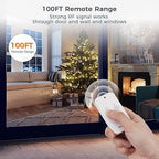 Remote Control Outlet, TESSAN Wireless Light Switch, On Off Switch Plug for Lights, Lamps, Fans, Household Appliances, 100ft RF Range, 15A/1875W(1 Remote + 1 Outlet)