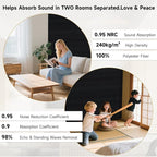 Autorific Acoustic Wall Panels,6 Pack Total Size 72 x 48 Inches,Self-Adhesive Decorative Acoustic Panels for Wall and ceiling,Black