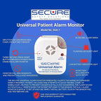 Secure Safety Solutions Wheelchair Seatbelt Chair Alarm for Elderly Dementia Patients - Non Restraint Seat Belt Strap Sensor and Alarm - Fall Prevention Caregiver Alert Device for Monitoring Seniors