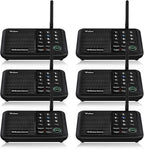 Wuloo Intercoms Wireless for Home 5280 Feet Range 10 Channel 3 Code, Wireless Intercom System for Home House Business Office, Room to Room Intercom, Home Communication System (6 Packs, Black)