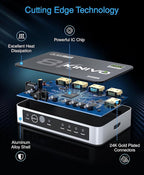 Kinivo 8K HDMI Switch (8K 60Hz, 4 in 1 Out, 48Gbps HDMI 2.1 Hub, Ultra HD Switcher, HDR10+, Dolby Atmos) - Compatible with HDTV, Nintendo Switch 2, PS5, Xbox, Apple TV