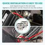 NuIth 2PCS 3 Way Zine-Alloy Power Distribution Block, 0/2/4 Gauge in 4/8 Gauge Out Auto Car Audio Distribution Connecting Block, 3 Way Ground Distribution Block for Audio Amplifier Splitter
