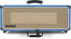 Sound Town Vintage 3U Amp Rack Case, 12.5" Depth with Rubber Feet, Dust Cover, Kickstand, Beau Blue (STVRC-3BL)