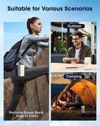 Aterob Portable Charger Power Bank 70000mAh, 22.5W Fast Charging USB C Battery Pack, 3 Outputs, LED Display & LED Light, External Huge Capacity Battery Bank for iPhone, Samsung, iPad, Camping Picnic