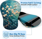 YIWEI Ergonomic Mouse Pad with Wrist Rest - Comfortable Office Mousepad with Memory Foam Wrist Support for Carpal Tunnel Relief, Mouse Pads with Non-Slip Base for Gaming and Home (Plum Plossom)