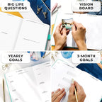 Clever Fox Planner Premium Edition – Undated Luxurious Weekly & Monthly Planner to Increase Productivity and Hit Your Goals – Organizer – Start Anytime, A5, Lasts 1 Year, Light Turquoise (Weekly)