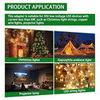 SIGANDG 30V 9W 8 Mode LED Controller with Memory Function and IR Remote Control Low Voltage Transformer for Holiday String Lights,not Fit for 8 Mode with Control Box and 1 Mode String Light(1 pcs)