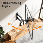 IWORKBOARD 43 50 55 inch Full Motion Corner TV Wall Mount for Most 32-60" TVs, Articulating Swivel Tilting TV Wall Mount Bracket, up to 77 lbs, VESA 400x400mm, Single Stud