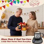 Coffee Mug Warmer - Fastest Heating & Highest Temperature, Coffee Cup Warmer for Desk Auto Shut Off, 4 Temp Settings & 1-12H Timer, Smart Electric Beverage Warme (Cup Warmer Set for dad)