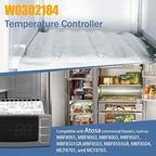 for Atosa W0302184 Temperature Controllers, Programmable Digital Thermostat with Sensor Probe Fit for 120V 50-60hz Commercial Refrigerators/Freezer (Includes Mounting Hardware)