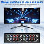 XMSJSIY Component AV Video Switch 3 in 1 Out Composite 5 RCA YPbPr RGB Selector Switcher AV Splitter Converter Box 3-Way Hub 1080P for Xbox 360 Wii PS2 PS3 DVD VCD EVD HDVD