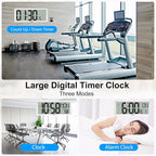 XREXS Digital Wall Clock with Backlight (Not Constantly Illuminated), 14.17 Inch Large Wall Clock with Remote Control, Count Down Timer, Battery Operated Digital Clock with Temperature, Date&Week