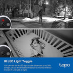 Tapo 2K+ Indoor/Outdoor Wired Security Camera - 2024 PCMag Editors' Choice, Person/Pet/Vehicle Detection, Baby Monitoring, Color Night Vision, Subscription-Free Local Storage or Optional Cloud, C120