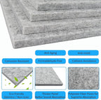 BXI Thickened Sound Absorbing Panels - 12 Pack 12 X 12 X 0.5 Inches Dense Acoustic Panels, Echo Noise Reducing Sound Panels, Tackable Studio Panels for Wall and Ceiling Acoustic Treatment