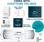 Lunderg Early Alert Bed Alarm for Elderly Adults - Wireless Sensor Pad & Pager - with Pre-Alert Smart Technology - Safety Bed Alarms and Fall Prevention for Elderly and Dementia Patients