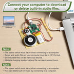 2PCS Customize Recording Module with LED Strip DIY Music Voice Recording Module Chip with Speaker,Type-C Cable,Capability16 Minutes Music for Personalized Greetings, Holiday Crafts Cards with Manual