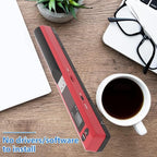 Marhynchus Portable Scanner Handheld Document Scanner with 300DPI 600DPI 900DPI Resolution Modes USB Connection for Business Home Office Use (Red)