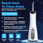 SOLIHY Cordless Water Flosser, Water Dental Flosser, Rechargeable Irrigation Cleaner,4 Modes Portable Water Flosser with 5 Nozzles, Water Flossers for Teeth, Dental Tools (White)