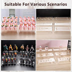 LFTYTUO 2 Set Large Acrylic Clear Display Risers, 3 Sizes 12" Rectangular Showcase Collectibles Display Shelf, 5mm Thick Desktop Display Stand Holder for Figures, Jewelry, Perfume, Toys