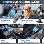 Gxzsk Handheld Vacuum Cordless, 16KPA Powerful Suction Hand Held Vacuum Cleaner Dust Busters Cordless Rechargeable, HD Display & 3 LED Lights, Portable Vacuum for Car, Home, Pet Hair