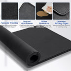 Gimars 4 in 1 Mouse Pad and Keyboard Wrist Rest Set, Large Mouse Pad with Memory Foam Wrist Support Pad for Desk with Coaster, Easy Typing Pain Relief, Gaming Office Home, 31.5x12 inch, Black