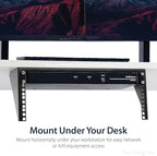 StarTech.com 4U Wall Mount Patch Panel Bracket - 19 inch Steel Vertical Mounting Rack for Network and Data Equipment, TAA (RK419WALLV)