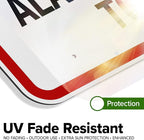 Warning 24 HR. Monitored Alarm Connected To Police Sign, 36x48 Inches, Reflective, Rust Free DiBound, Fade Resistant, Made in USA by My Sign Center
