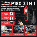Circuit Breaker Finder Tool, Battery Tester, AC DC Voltage Tester, Fuel Injector Tester, 9V-30V Automotive Circuit Tester with 40FT Cable, P180