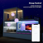MIWISE Matter LED Controller,Dimmable WiFi Controller for LED Strip Light,Works with Alexa/Google Assistant/Homekit/Apple Home/Siri,for Single Color/CCT/RGB/RGBCCT/RGBW COB LED Strip Light,DC12-48V