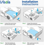 Visdia ELP LP60/V13H010L60 Replacement Projector Lamp with Housing for EB-93 EB-93e EB-95 EB-96W EB-905