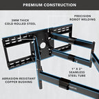 Mount-It! The Beast Full Motion TV Wall Mount for Extra Large 85, 90, 98, 100, 110" TVs with 39 Inch Long Reach Extension Arms - 275 Lbs Capacity Heavy Duty Dual Arm TV Mount