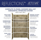 Miseno MSW-603696RFL Readyset 60" X 36" X 96" Fifteen Panel Alcove Shower Wall Kit - Cestrum