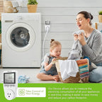 BALDR U.S. Electricity Usage Monitor for Home - Appliances Kilowatt Meter Sockets - Wattage Meter Plug In to Measure Energy Usage - Home Energy Monitor with Easy to Read Display - Single Tariff