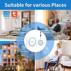SINGCALL Tuya WiFi SOS Wireless Calling Caregiver Pager System Calling Alert System for Patients Seniors Elderly Disabled 1 Plugin Receiver 1 Smart Emergency Call Button (only Supports 2.4GHz Wi-Fi)