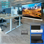 Elite Screens Kestrel Tab-Tension CLR, 101 inch 16:9, Ultra-Short Throw Ceiling Ambient Light Rejecting ALR Electric UST Floor-Rising Projection Motorized Front Projector Screen, FTE101XH3-CLR, White