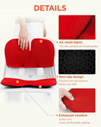 curble Grand Cover, Detachable Cover for Adult Chair, Ergonomic Chair Back Support and Lumbar Support (Red)