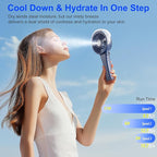HandFan 2025 Upgraded Portable Misting Fan, Two Button Easy Operation, Handheld Rechargeable Mister Fan, Spray Water Mist Fans, Mini Electric Cooling Fans for Travel, Outdoors, Disney(Royal Blue)