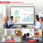 Pyle 72" Portable Motorized Matte White Projector Screen - Automatic Projection Display with Wall/Ceiling Mount, Remote and Case - for Home Movie Theater, Slide/Video Showing - PRJELMT76