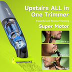 SEIHAI Body Hair Trimmer for Men, Painless Electric Beard Trimmer, Groin Trimmer for Pubic Hair, Chest, Legs, Bikini, Waterproof & USB-C with Self-Sharpening Blade Technology, with 6 Combs