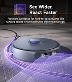 NARWAL Freo Z Ultra Robot Vacuum and Mop Combo, Dual RGB Cameras and Chips, AI Avoidance, 12000Pa Suction, Real-Time Decisions, Adaptive Hot-Water Self Wash & Self Emptying, Pet Hair, Quiet, Grey