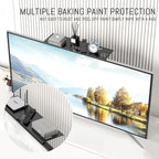 Adjustable Steel TV Top Shelf, Floating TV Stand, Universal Monitor Shelf for Soundbar, Game Console, Cable Box, Router Shelves and Home Accessories (No Storage Boxes, 1PCS)