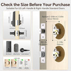 VCHOO Keyless Entry Door Lock Set Smart Locks for Front Door Keypad Door Lock with Handle Auto Lock One Time Password Anti Peeping Password IP54, Bronze
