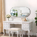 GLASHOM Beveled Edge Frameless Bathroom Mirror, Oval Wall Mirror for Over Sink, 18" x 36" Modern Decorative Vanity Mirror for Bedroom, Living Room, Entryway, Hanging Mirror Horizontal or Vertical