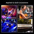 AuxLink 100ft 4Pack XLR Cable - Gold-Plated 3-Pin Male to Female Mic Cable, Compatible with Microphones, Speaker Systems, Stage Lighting and More