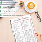 ADHD Cleaning Planner‌, Cleaning Plan Schedule and Checklist‌ for Adults and Teens, Adhd Cleaning and Organizing Planner, Daily Weekly Monthly Checklist for Home, Reusable ‌DIY Household Cleaning Planner‌